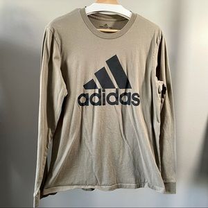 Olive Green Adidas Long Sleeve T-shirt